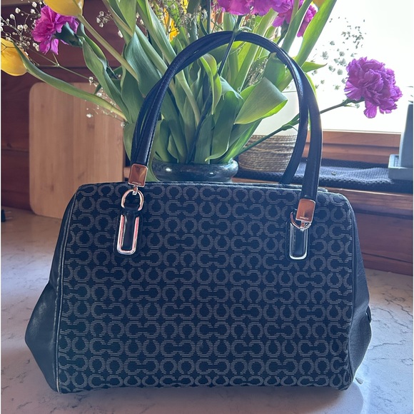 Coach Madison 25215 OP Art Needle Point Satchel Top Handle Bag Purse - Picture 2 of 13